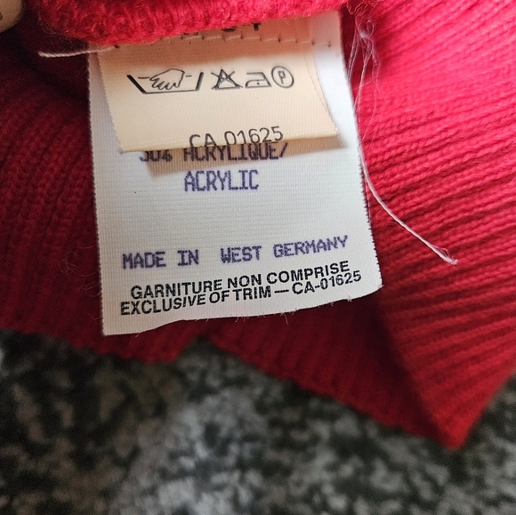 Vintage Jacky Peer GR 54 Men's Knitted Sweater Red - Picture 8 of 10